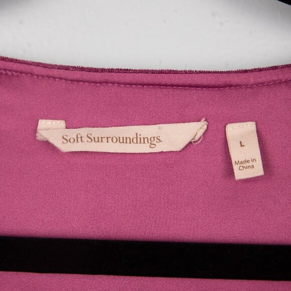 Soft Surroundings Fiona berry top-L - Picture 3 of 4